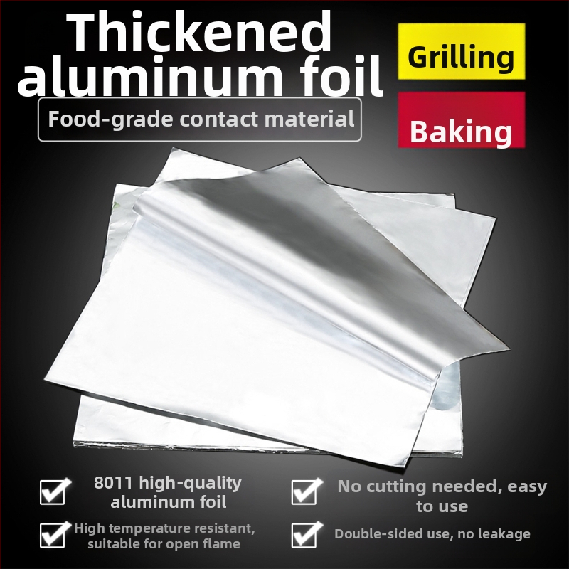 Folie de aluminiu alimentare, foițe groase, rezistente la temperaturi înalte, pentru cuptor, grătar și friteuză cu aer