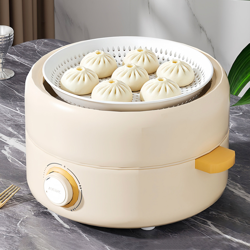 Tavă de aburi pentru dumplings, chifle la aburi și fructe de mare; tavă de drenaj îngroșată; grilaj poros pentru aburi; coș de abur; farfurie pentru fructe