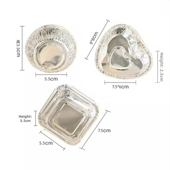 Cupe reutilizabile din folie de aluminiu pentru friteuză cu aer, ideale pentru coacerea tartelor cu ou, stridii și grătar, recipiente din folie de aluminiu pentru cuptor, en gros