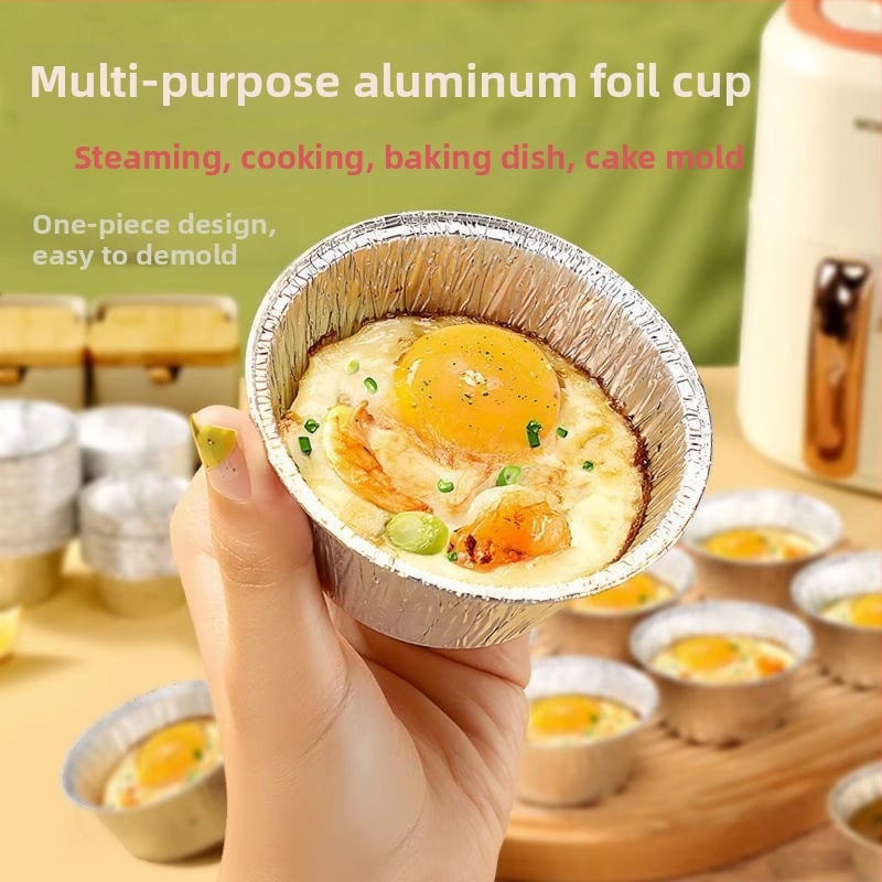 Cupe reutilizabile din folie de aluminiu pentru friteuză cu aer, ideale pentru coacerea tartelor cu ou, stridii și grătar, recipiente din folie de aluminiu pentru cuptor, en gros