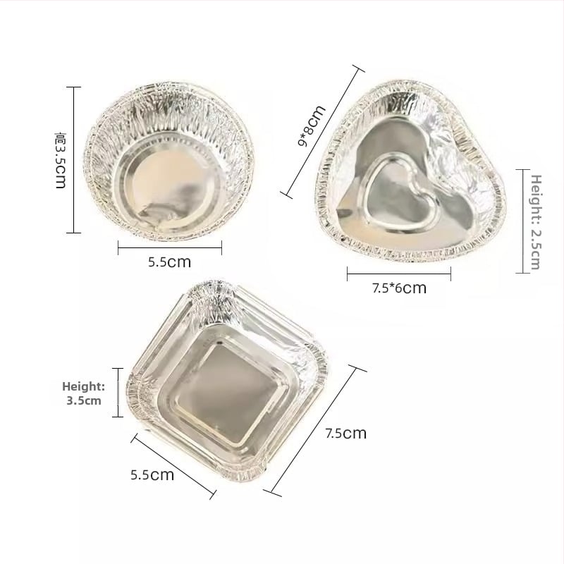 Cupe reutilizabile din folie de aluminiu pentru friteuză cu aer, ideale pentru coacerea tartelor cu ou, stridii și grătar, recipiente din folie de aluminiu pentru cuptor, en gros