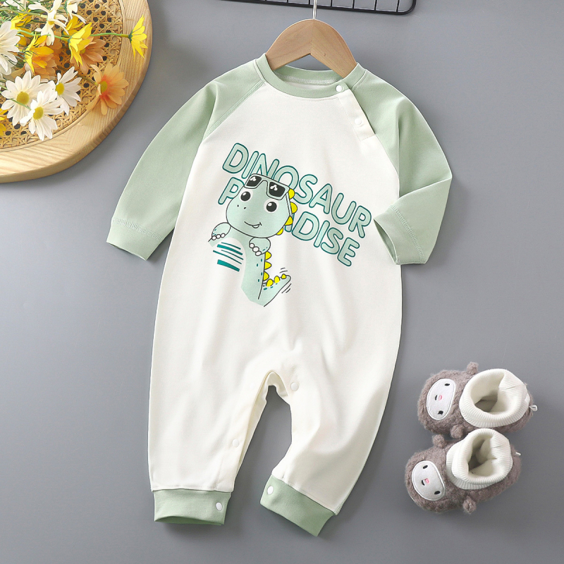 Salopetă pentru nou-născuți, din bumbac, mâneci lungi, unisex, primăvară și toamnă