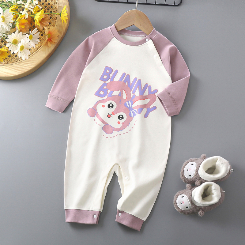 Salopetă pentru nou-născuți, din bumbac, mâneci lungi, unisex, primăvară și toamnă