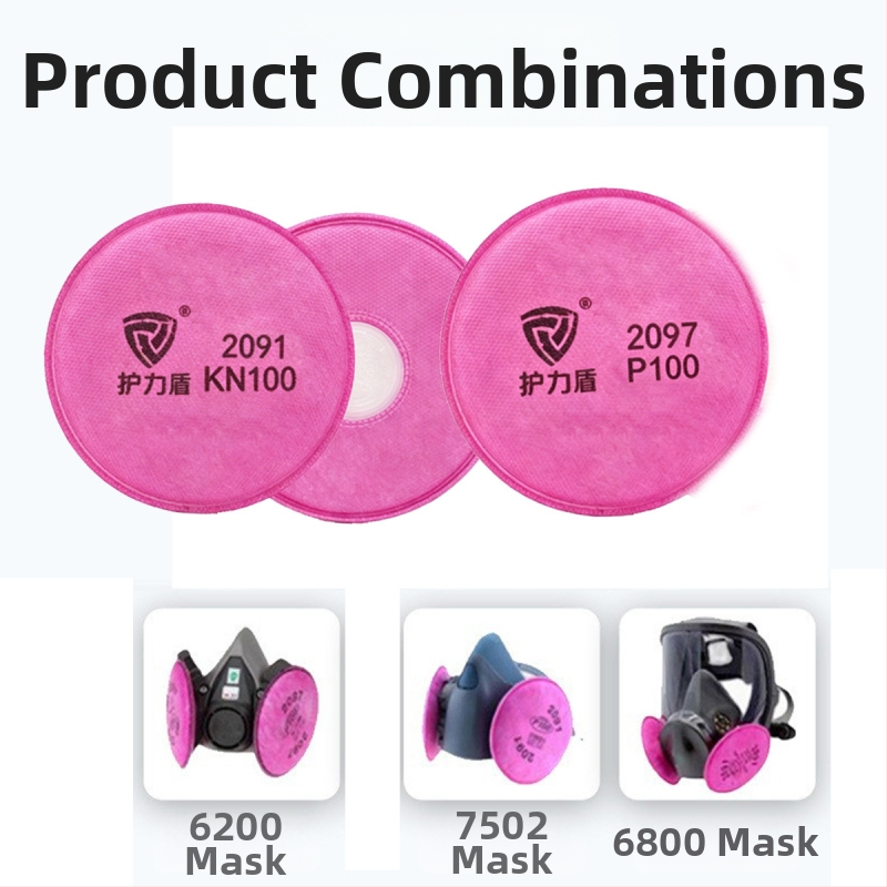 Bavlnený filter s aktívnym uhlím ekvivalentný 3M pre protiprachovú a plynovú masku, P1, kompatibilný s maskami 6200/6800/7502, materiál z mikrovlákna