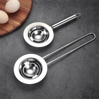 Separator de ouă din oțel inoxidabil, cu design telescopic reglabil pentru albuș și gălbenuș — ustensilă de bucătărie
