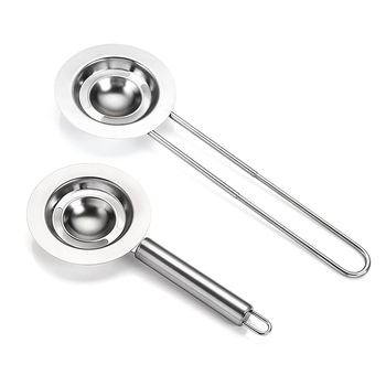 Separator de ouă din oțel inoxidabil, cu design telescopic reglabil pentru albuș și gălbenuș — ustensilă de bucătărie