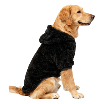 Jachetă din fleece cu două fețe pentru câini de talie medie și mare, căldură de iarnă acasă, anti-cădere a părului, potrivită pentru Golden Retriever, Labrador și Ciobănesc German