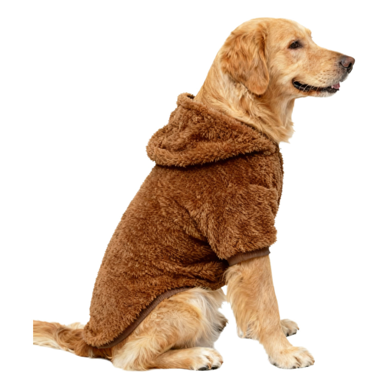 Jachetă din fleece cu două fețe pentru câini de talie medie și mare, căldură de iarnă acasă, anti-cădere a părului, potrivită pentru Golden Retriever, Labrador și Ciobănesc German
