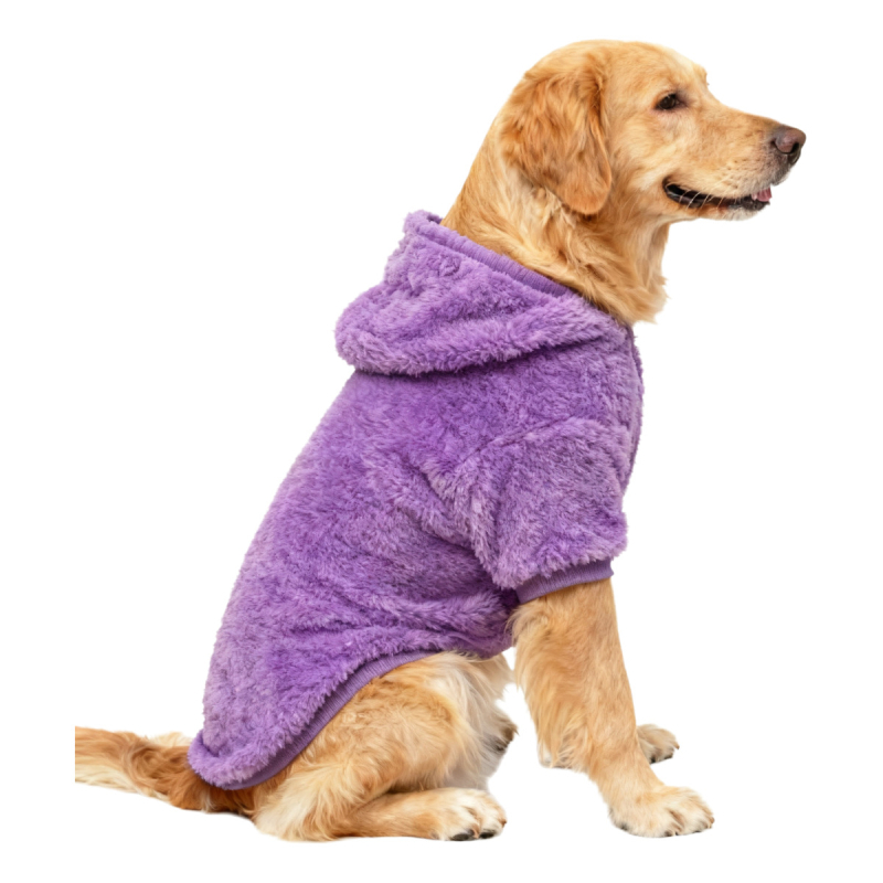 Jachetă din fleece cu două fețe pentru câini de talie medie și mare, căldură de iarnă acasă, anti-cădere a părului, potrivită pentru Golden Retriever, Labrador și Ciobănesc German