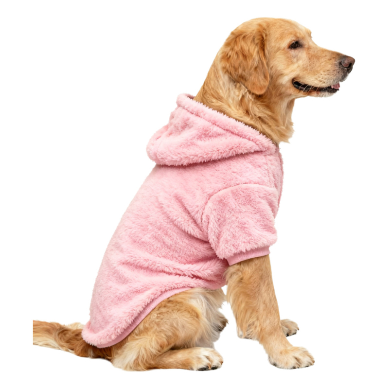 Jachetă din fleece cu două fețe pentru câini de talie medie și mare, căldură de iarnă acasă, anti-cădere a părului, potrivită pentru Golden Retriever, Labrador și Ciobănesc German
