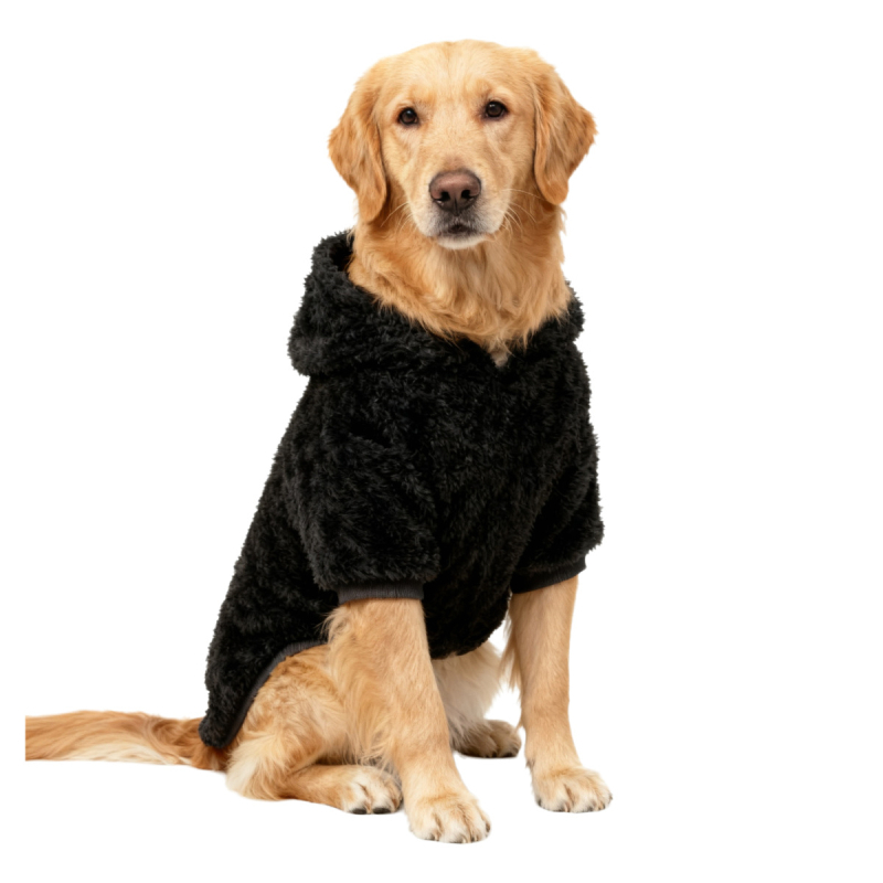 Jachetă din fleece cu două fețe pentru câini de talie medie și mare, căldură de iarnă acasă, anti-cădere a părului, potrivită pentru Golden Retriever, Labrador și Ciobănesc German