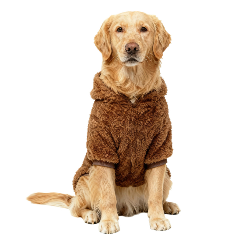 Jachetă din fleece cu două fețe pentru câini de talie medie și mare, căldură de iarnă acasă, anti-cădere a părului, potrivită pentru Golden Retriever, Labrador și Ciobănesc German