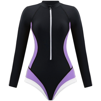 Costum de baie întreg cu mâneci lungi, protecție UV, pentru snorkeling și scufundări, uscare rapidă, pentru femei