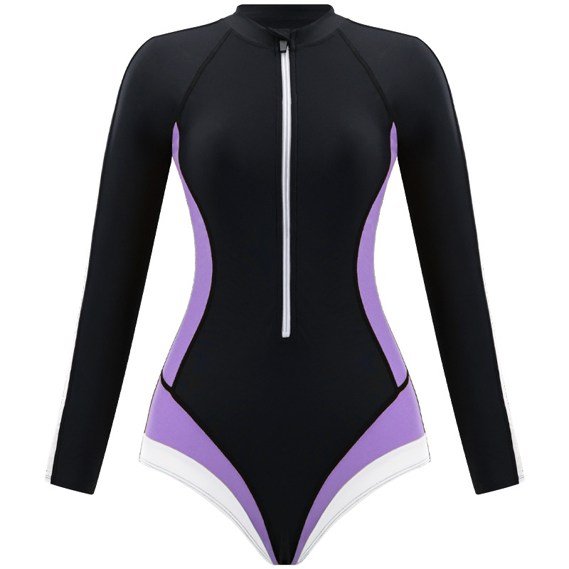 Costum de baie întreg cu mâneci lungi, protecție UV, pentru snorkeling și scufundări, uscare rapidă, pentru femei