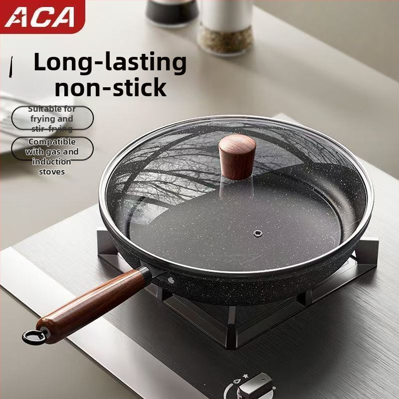 Tigaie Maifan cu fund plat, antiaderentă, pentru ouă și clătite, compatibilă cu inducția și plita pe gaz