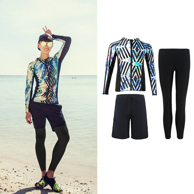 Costum de neopren plus-size cu fermoar frontal, uscare rapidă, pentru surf și snorkeling, protecție UV, costum anti-meduze, pentru femei