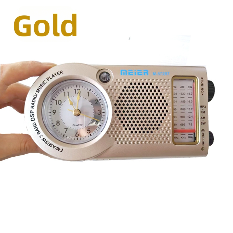 Prenosné multifunkčné hodiny M-572BT s retro Bluetooth rádiom a vstavaným reproduktorom, prehrávaním hudby z TF karty a USB