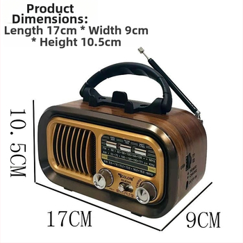Prenosný retro Bluetooth reproduktor so slotom na kartu, multifunkčným rozhraním, solárnym bezdrôtovým subwooferom pre exteriér