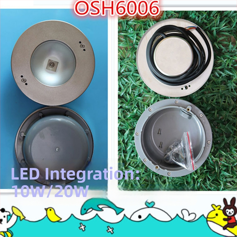 Lumină LED pentru exterior din oțel inoxidabil pentru piscină și fântână, iluminare submersibilă cu carcasă încorporată și accesorii
