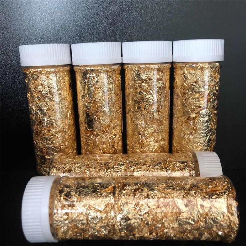 2 g foiță decorativă de aur – fulgi de aur pentru decorarea torturilor, pictură și artă a unghiilor
