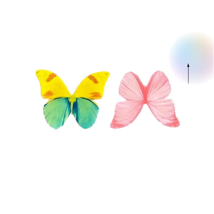 Hârtie de napolitană monocromă cu aripă de fluture, ornament 3D DIY pentru decorarea torturilor și aranjarea preparatelor reci