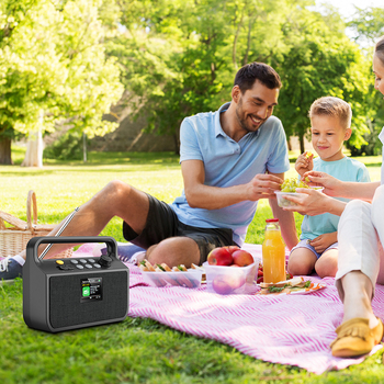 DAB radio cu baterie de 10000mAh și încărcare rapidă, difuzor Bluetooth încorporat