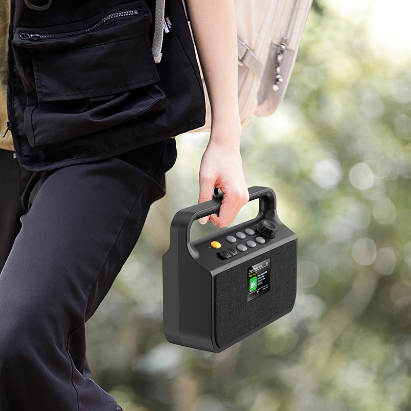 DAB radio cu baterie de 10000mAh și încărcare rapidă, difuzor Bluetooth încorporat
