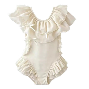 Costum de baie întreg pentru fete, roz, uscare rapidă, respirabil, stil prințesă (4–10 ani)