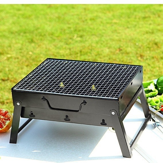 Grill exterior mare, pliabil pentru curte, grătar de camping portabil, din oțel carbon gros