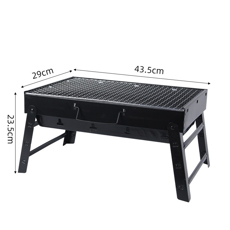 Grill exterior mare, pliabil pentru curte, grătar de camping portabil, din oțel carbon gros