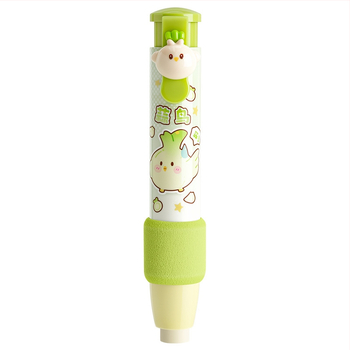 Kaba Bear gumă de școală cu design desene animate, mecanism de apăsare-tras, priză moale, creativă