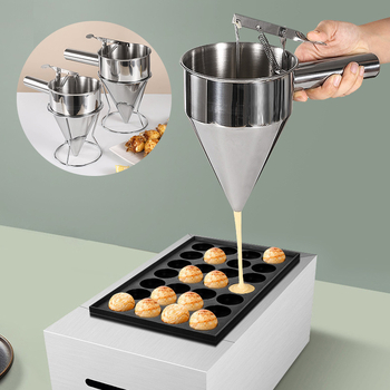 Separator de aluat pentru takoyaki, pâlnie din oțel inoxidabil, conic