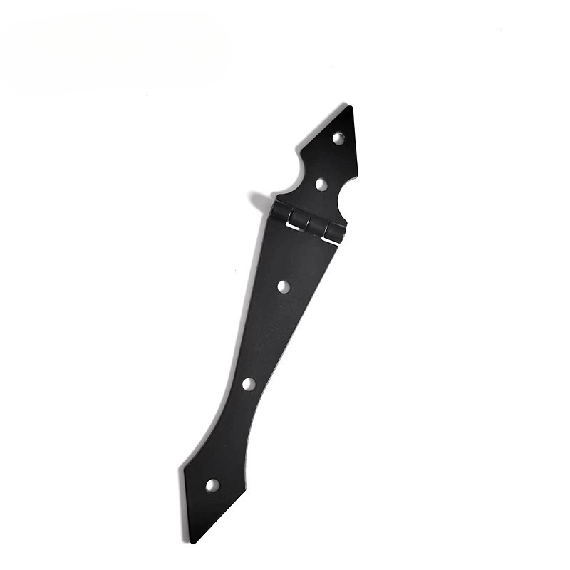 Cerniere cu vârf de săgeată pentru uși de dulap, negru, oțel laminat la rece, grosime 1,4 mm, accesorii mobilier