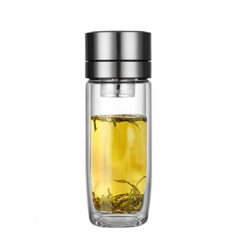 Căniță în formă de ou cu capac cu un clic, sticlă borosilicat cu pereți dubli, capacitate mare, rezistentă la căldură