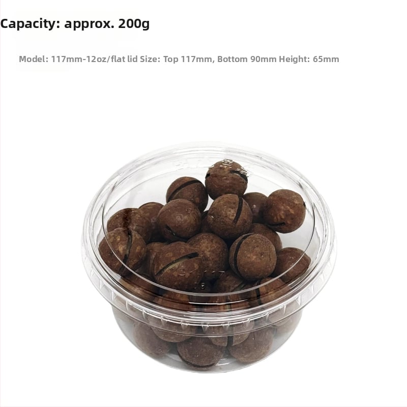 Cup cu pistacii și caju cu fructe uscate – recipient din plastic transparent, rotund, de unică folosință