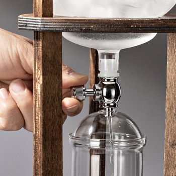 Fából készült kávé pour-over készlet, ice-drip és cold-brew tartozékokkal