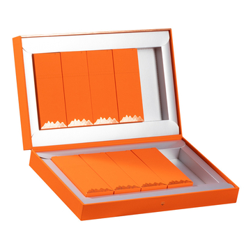 Cutie de ambalare Rock Tea – cutie cadou goală imprimată, din carton, set de 10 cutii mici goale, accente de scorțișoară, capacitate 150 g