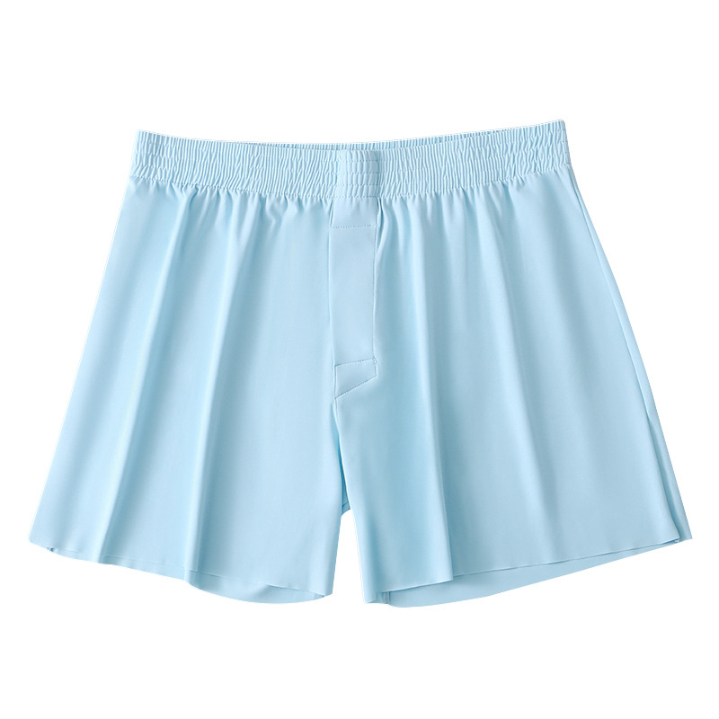 Boxer briefs pentru bărbați din ice silk, vară, mărime Plus, largi, respirabile, uscare rapidă, fără cusături, pantaloni de casă