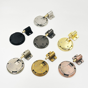 Stopper de ușă din aliaj de zinc, mecanic, ne-magnetic, rezistent la vânt, montat pe podea, pentru ușile de dormitor, blocare automată, reglabil, fără găurire.