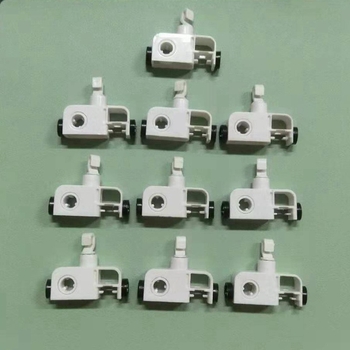 Set rolete cu cârlige pentru perdele verticale, 10 bucăți, PVC, alb
