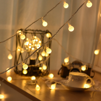 Șir de lumini LED pentru exterior, cort de camping — lumini sferice pentru decor de Crăciun și dormitor
