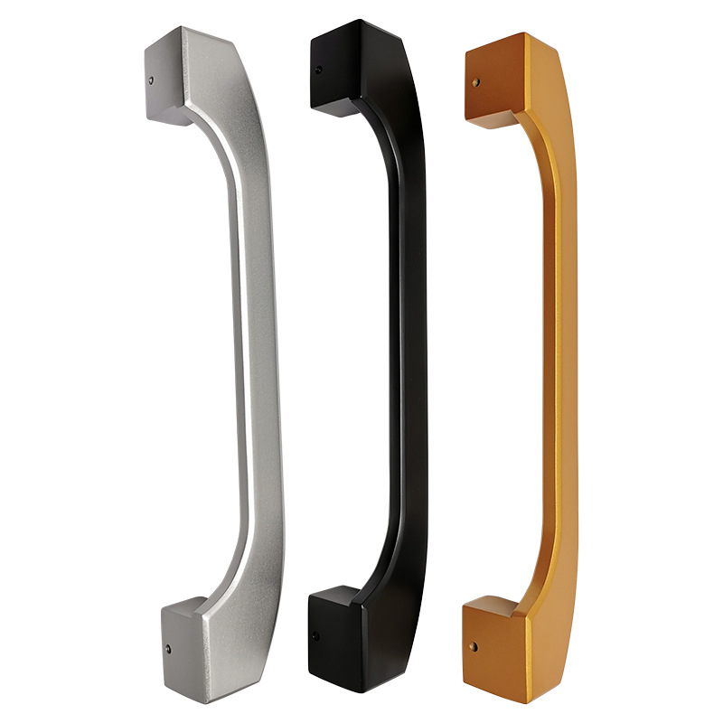 Mâner pentru ușă glisantă 400 mm - aliaj de aluminiu, finisaj auriu, montaj pe suprafață, design modern