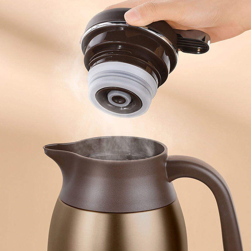 Baokang Termos cu capacitate mare, pereți dublu, din oțel inoxidabil 304, izolat pentru cafea, uz casnic