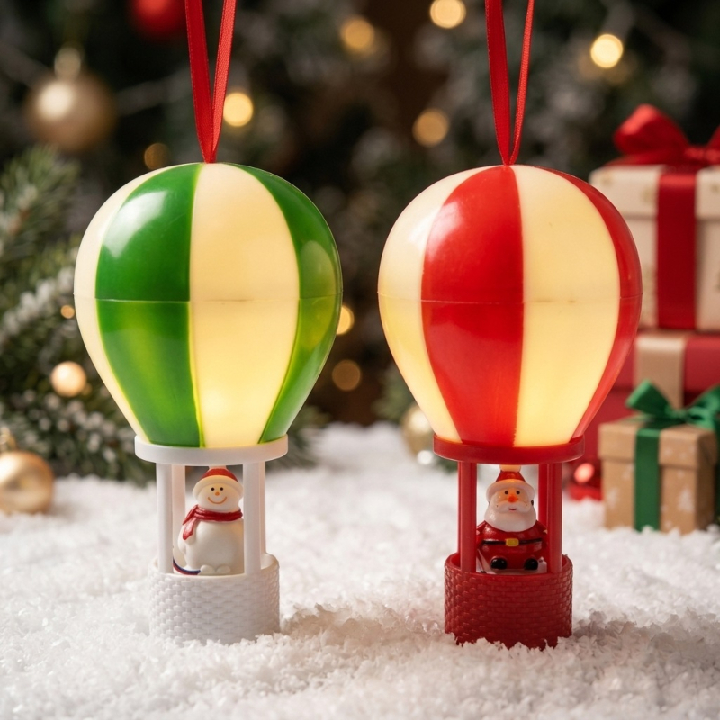 Lumânări de Crăciun – felinare portabile în formă de balon cu aer cald, cadouri pentru copii, decor de masă pentru sărbători