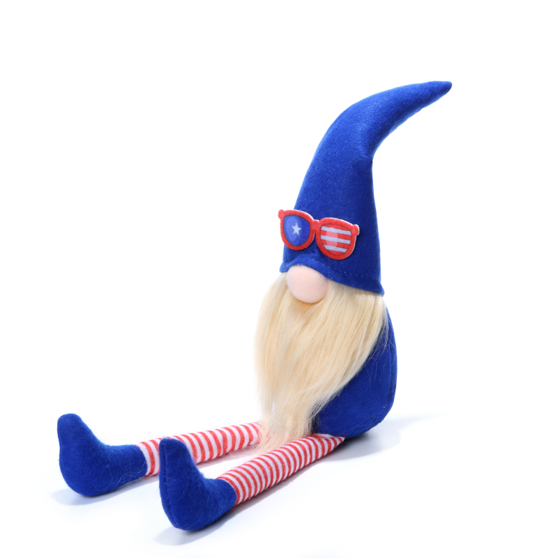 Figurina pitică cu picioare lungi și pălărie ascuțită, decor de Crăciun pentru casă