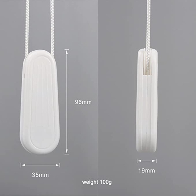 Mâner de tragere pentru perdea, cu greutate, alb, 9,6 cm, accesorii pentru șnur cu mărgele