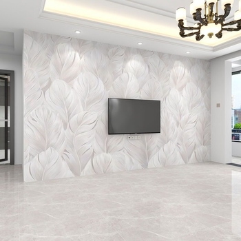 Tapet cu transfer termic, stil nordic, lux ușor, pentru sufragerie modernă, textură de pene, mural pe peretele TV