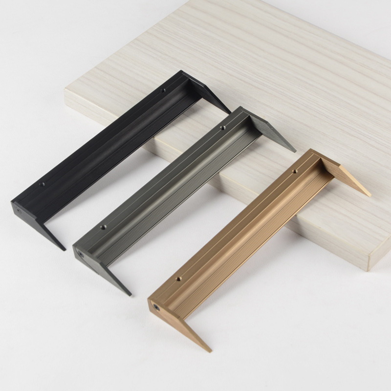 Mâner ascuns din aluminiu pentru dulapuri, sertare și uși de garderobă, montaj ascuns, design în bandă, prelucrare CNC