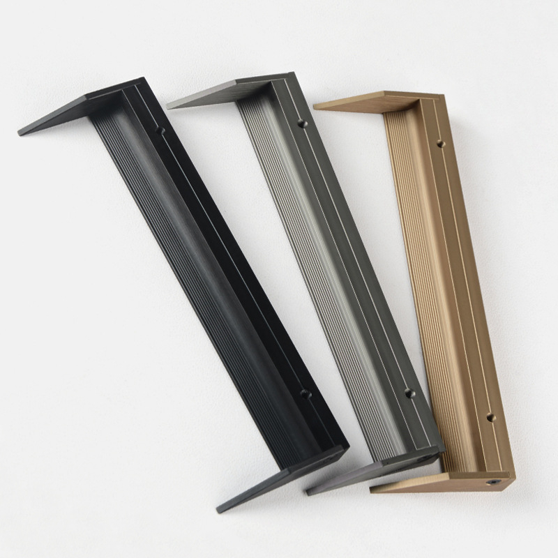 Mâner ascuns din aluminiu pentru dulapuri, sertare și uși de garderobă, montaj ascuns, design în bandă, prelucrare CNC