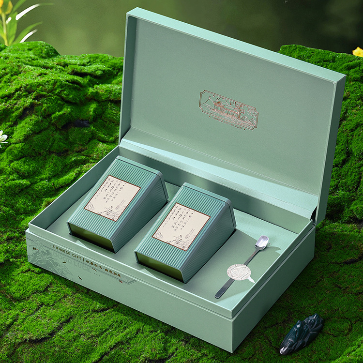Cutie cadou din lemn pentru ceai verde (vidă) set cu Enshi Selenium Tea, Bi Luo Chun, Maojian, Bird's Tongue, Mingqian Longjing